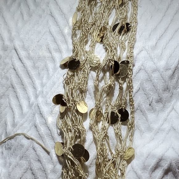 Sequin Waist Belt Sash- Vintage - Picture 4 of 5